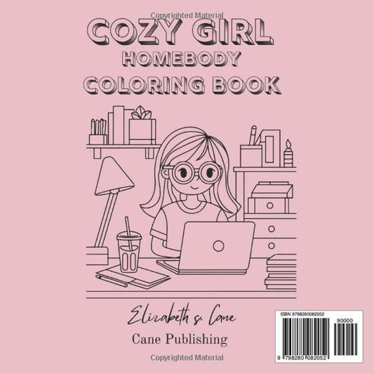 Cozy Girl Homebody Bold & Easy Coloring Book for Adults - Vol 1 8.5" x 8.5"