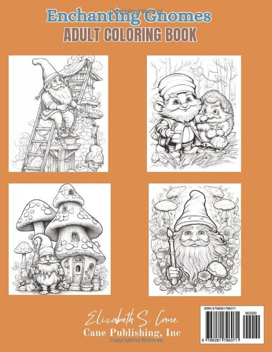 Enchanting Gnomes Coloring Book for Adults - 8.5" x 11"