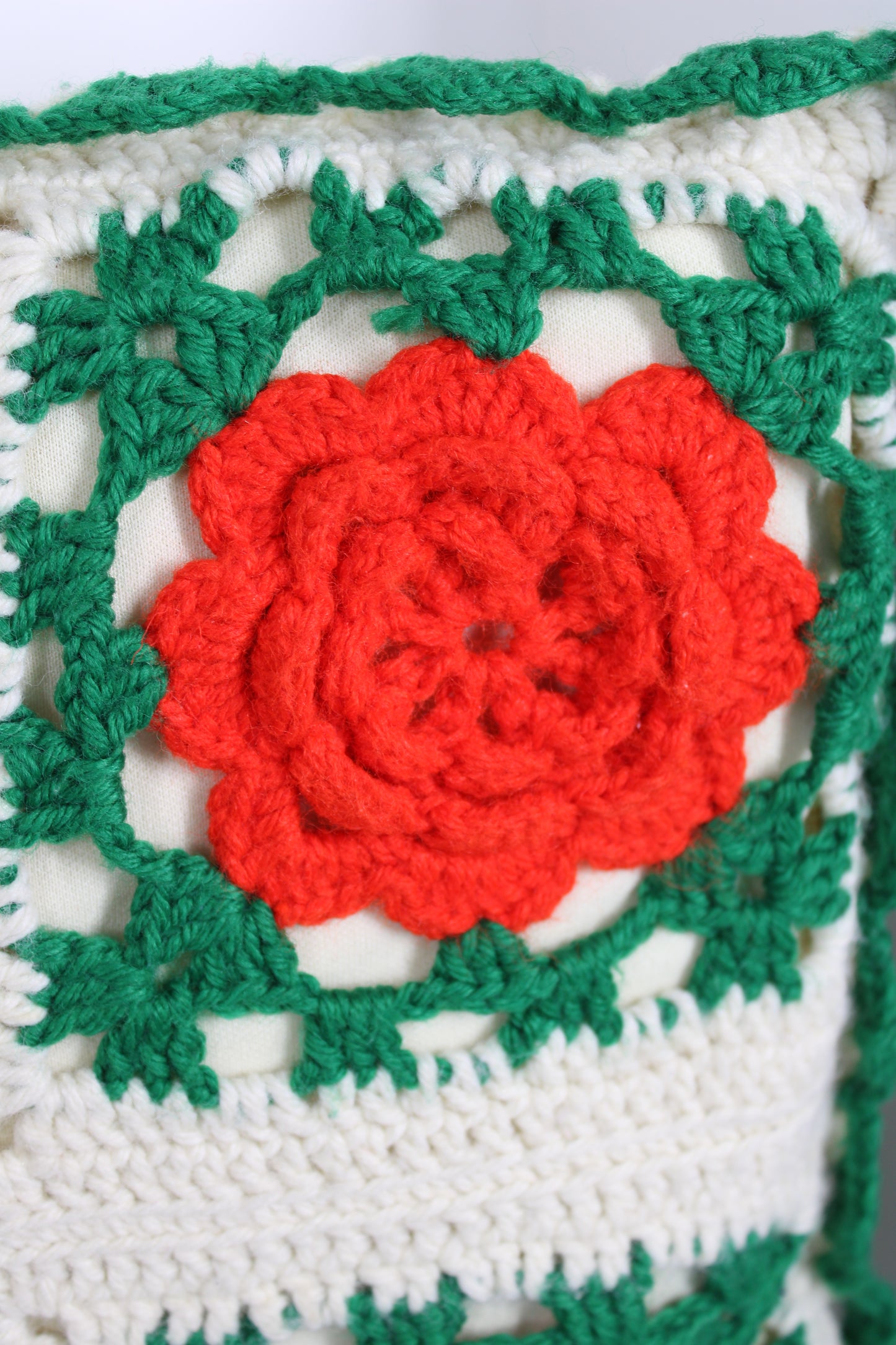 Vintage Handcrafted Crochet 16" Christmas Pillows , Set of 2